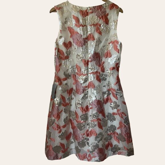 Mark + James Badgley Mischka Reo Brocade Floral V-Neck Cocktail Dress Size 12 - Picture 10 of 15